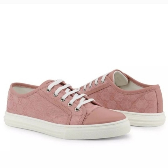 Gucci Shoes - Gucci Pink GG Monogram Sneakers